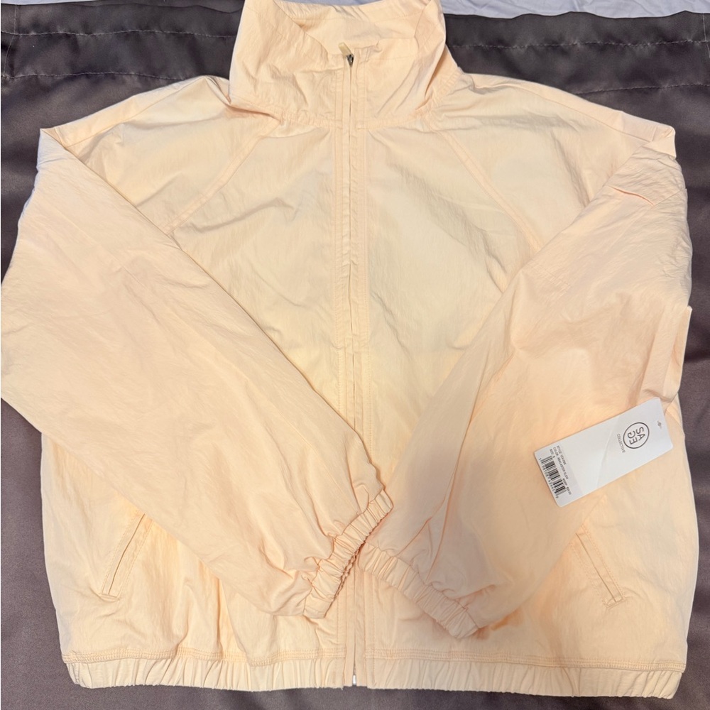Sage Collective Light Peach Windbreaker Jacket Size S